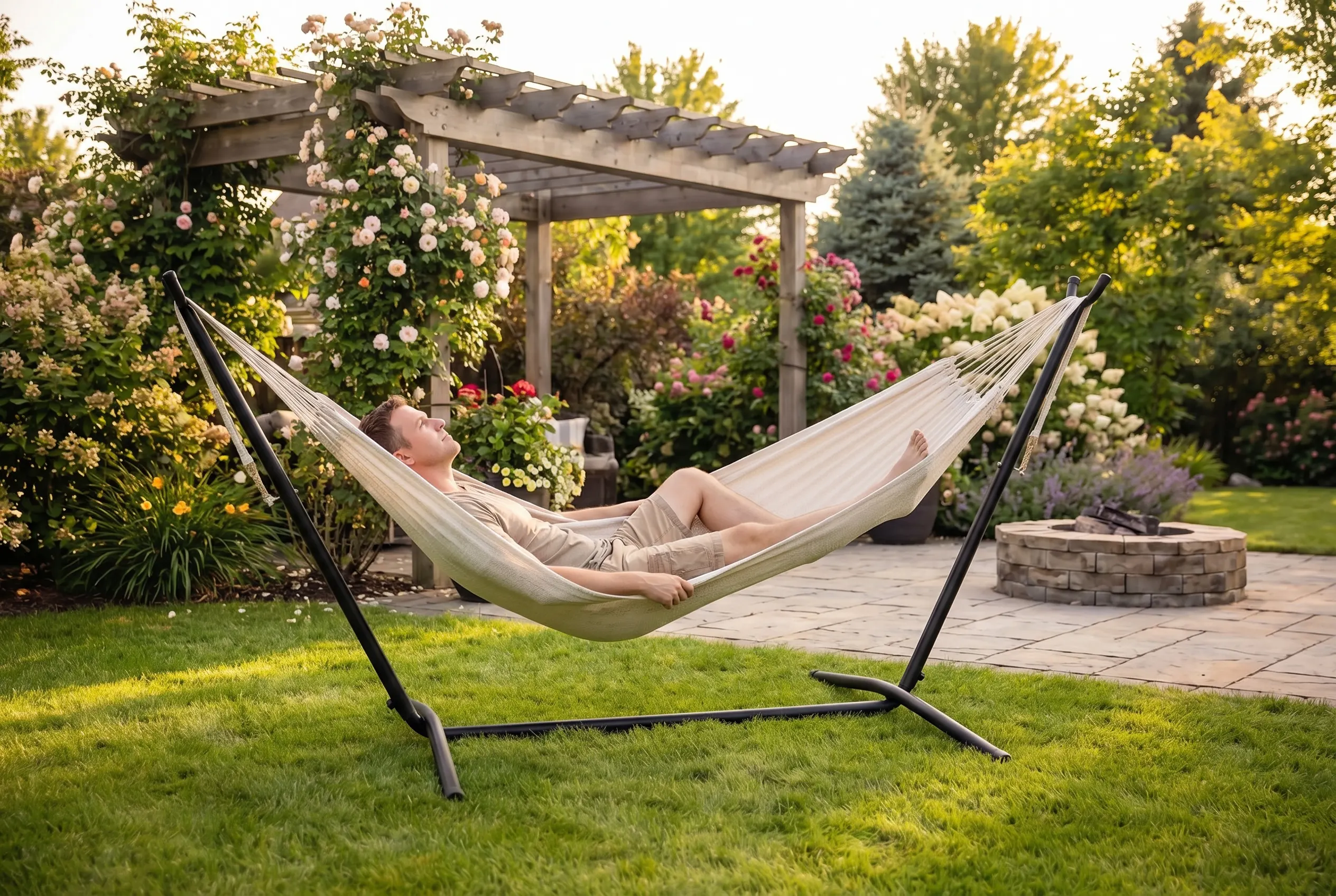 Deluxe Brazilian Double Hammock with Universal Stand - Image 27