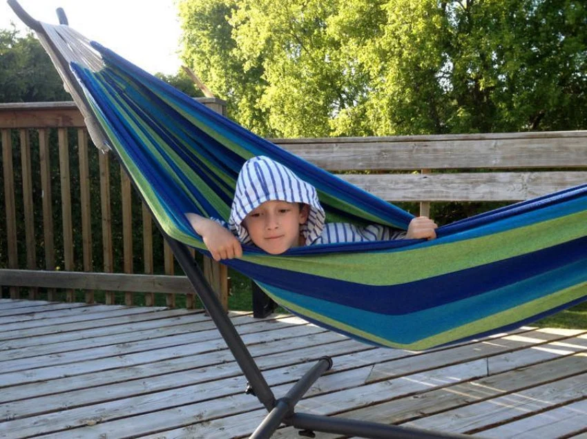 Deluxe Brazilian Double Hammock with Universal Stand - Image 7