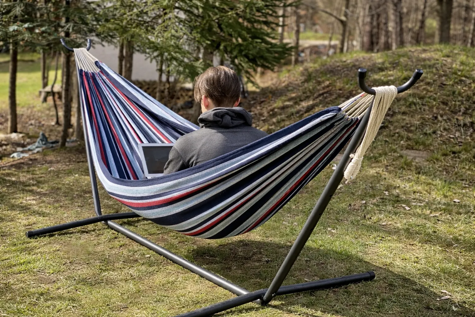 Deluxe Brazilian Double Hammock with Universal Stand - Image 8
