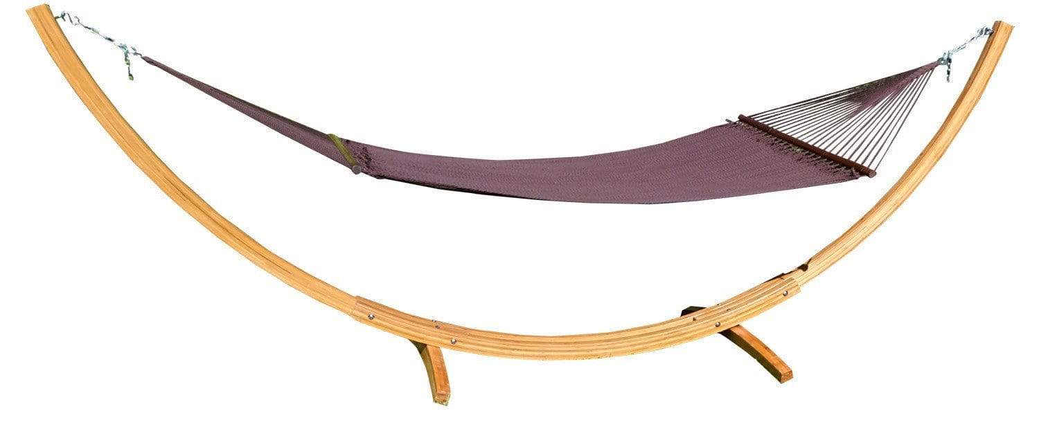 Deluxe Polyester Rope Hammock with Bamboo Stand - Image 12