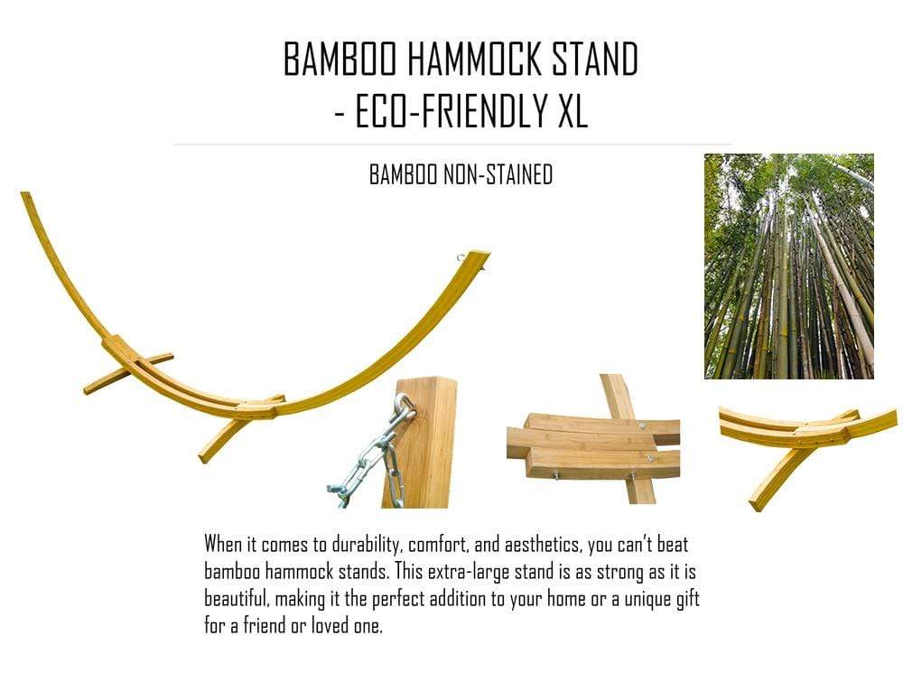 Deluxe Quilted Hammock with Bamboo Stand - Image 5