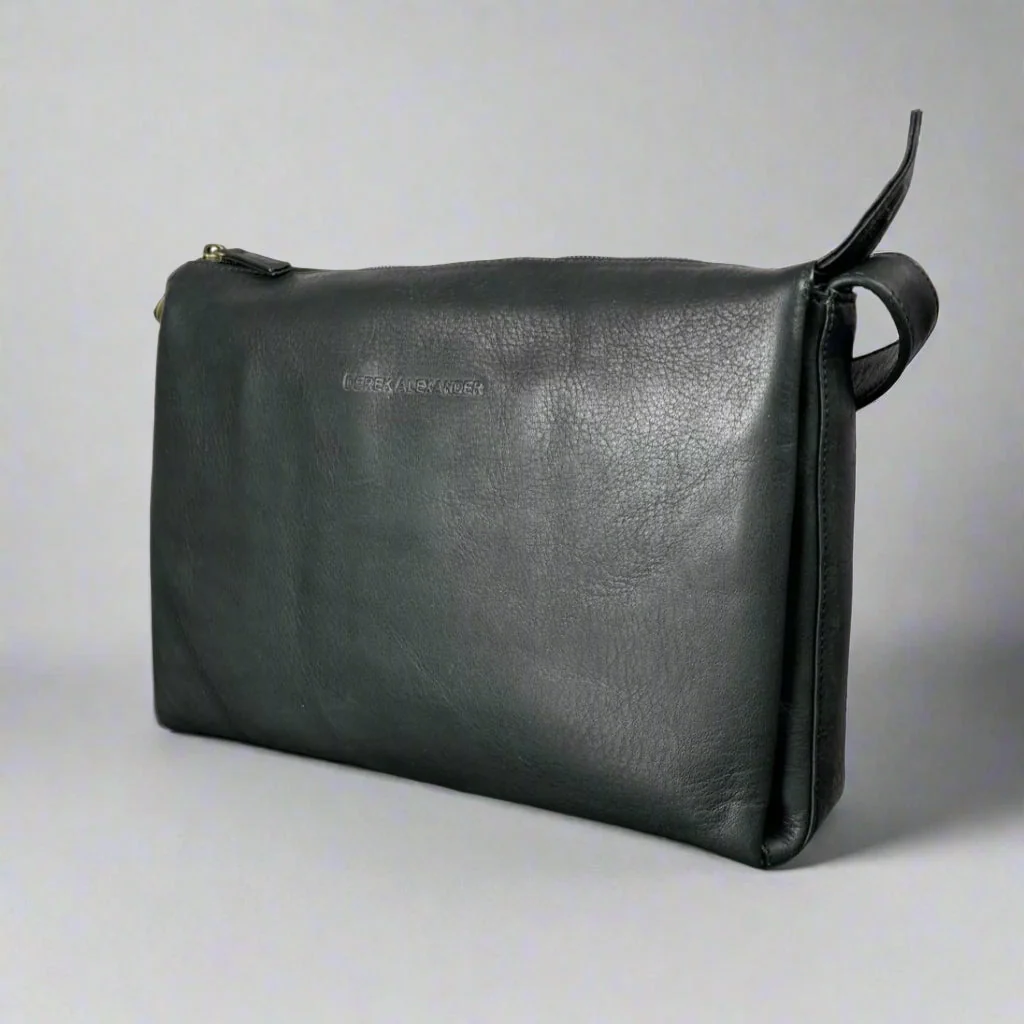 Derek Alexander Zip Top Leather Crossbody Bag - Image 3