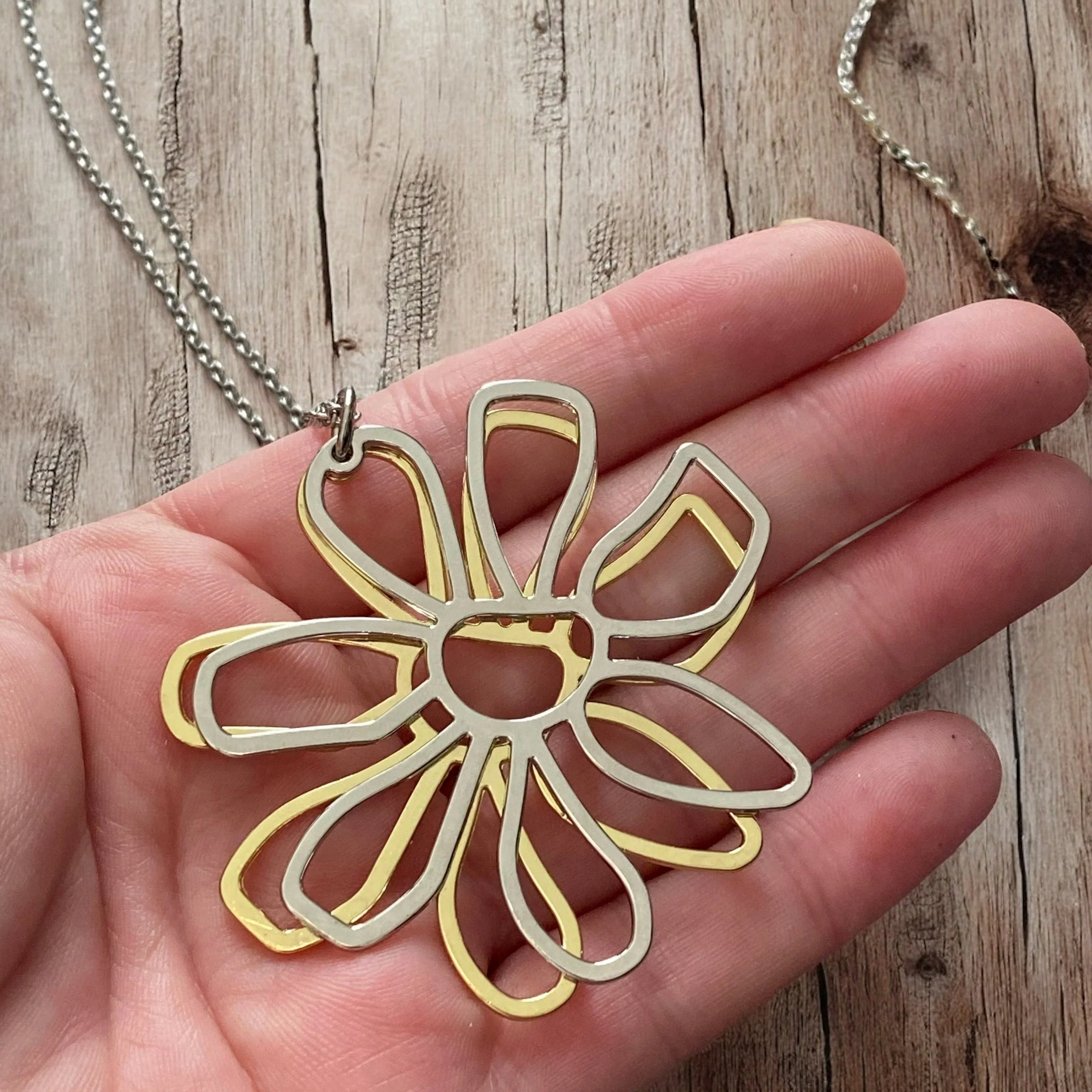 Double Flower Necklace - Image 2