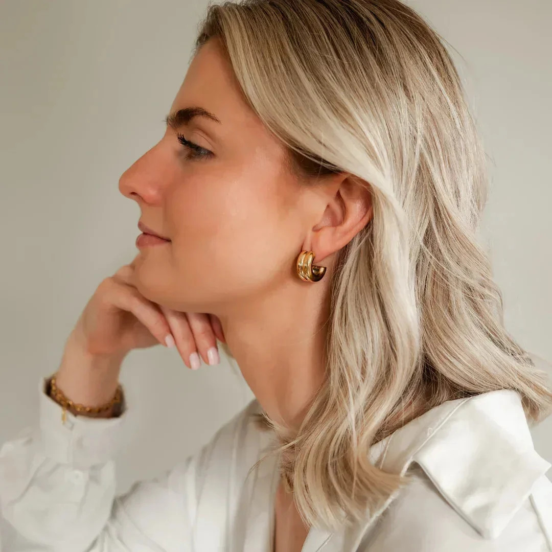 Double Hoops Earrings - Image 2