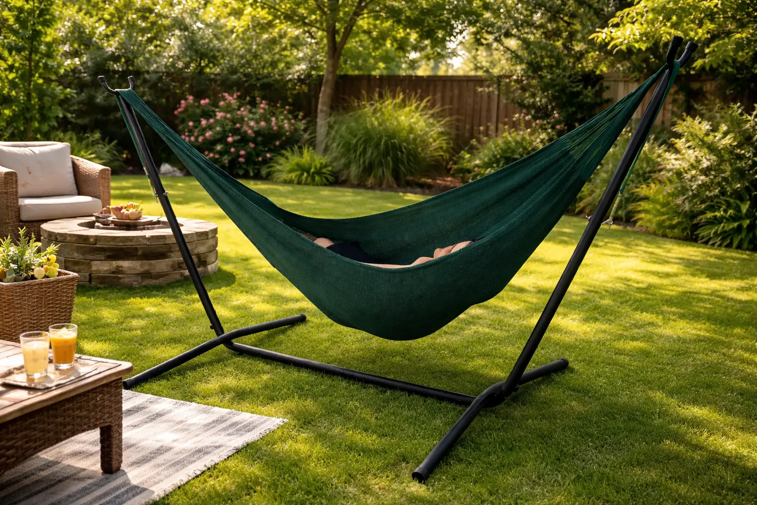Double Mayan Hammock with Universal Stand - Image 9