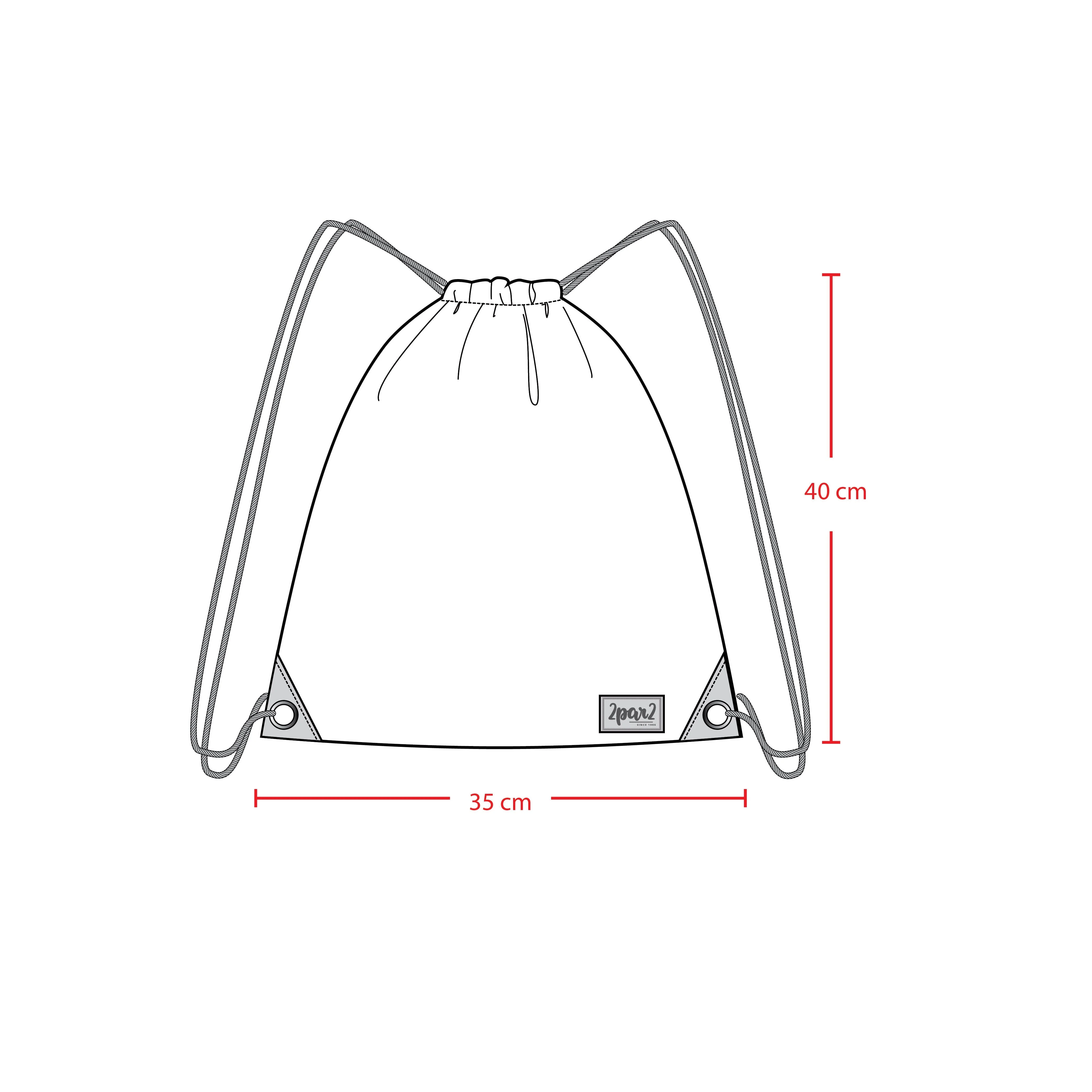 Drawstring Bag Blue And Beige Gradient - Image 4