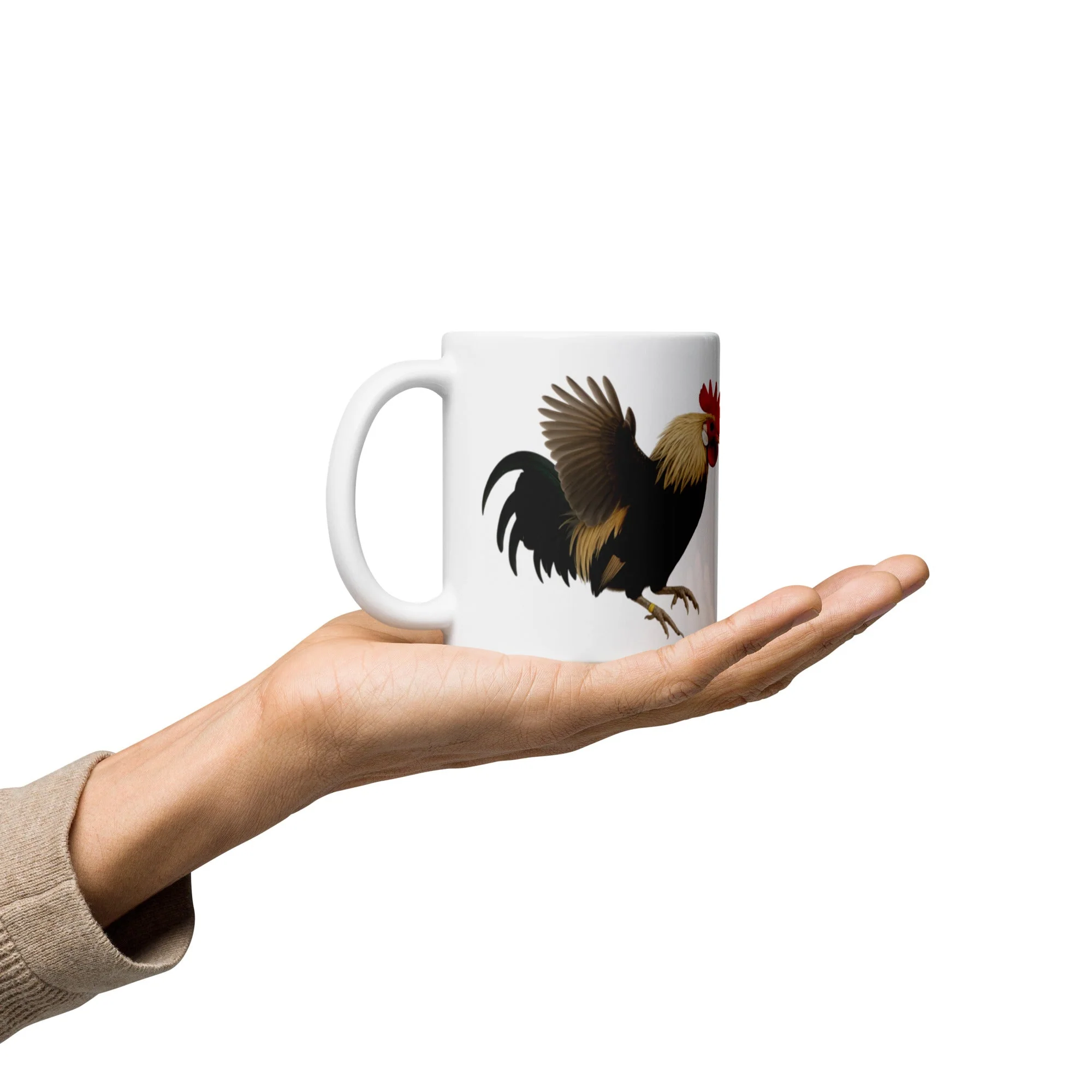 Dutch Bantam white glossy mug - Image 2