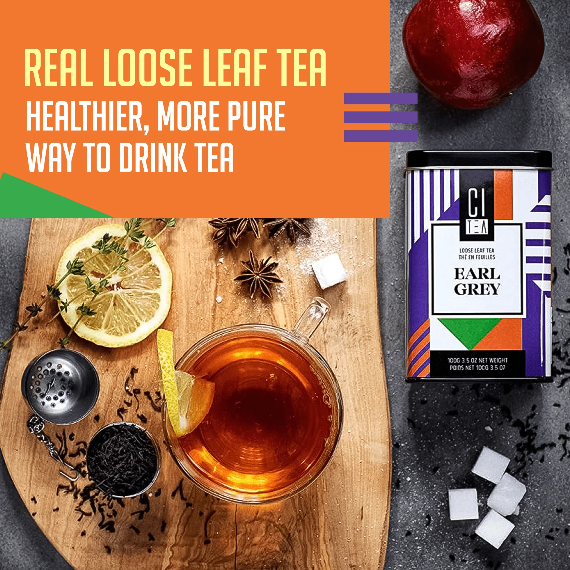 Earl Grey Loose Tea & Infusion Teacup Gift Set - Image 3