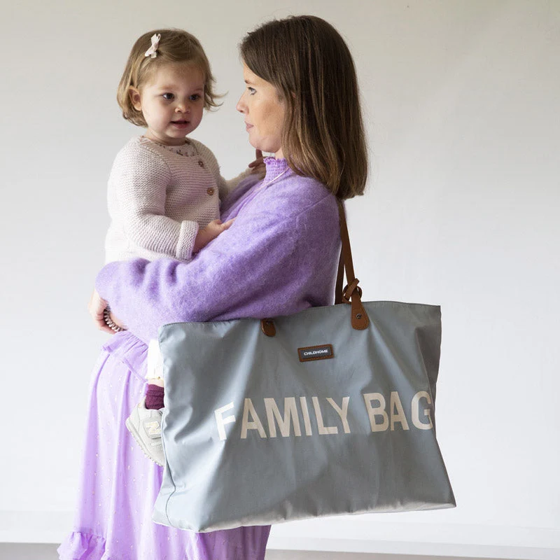 Effortlessly Stylish Grey Family Bag - Image 8