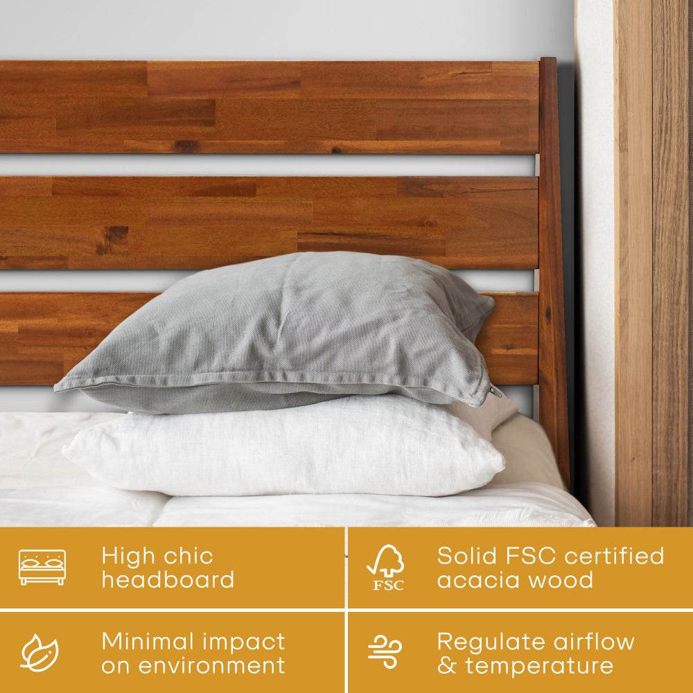 Emery Deluxe Wood Platform Bed Frame - Image 5