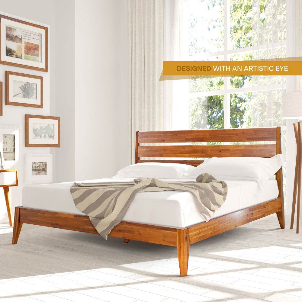 Emery Deluxe Wood Platform Bed Frame - Image 8