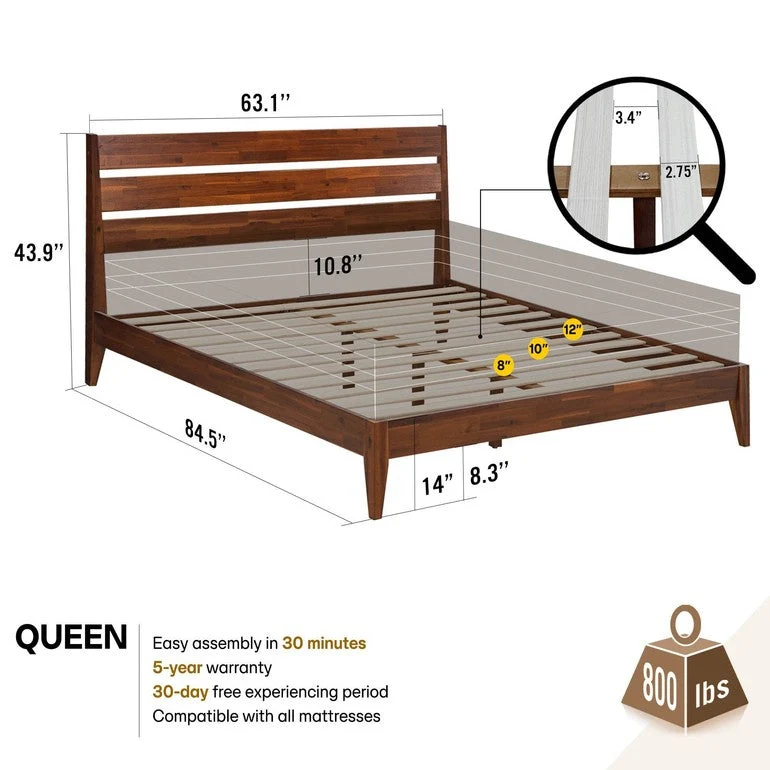 Emery Solid Wood Bed Frame - Image 3