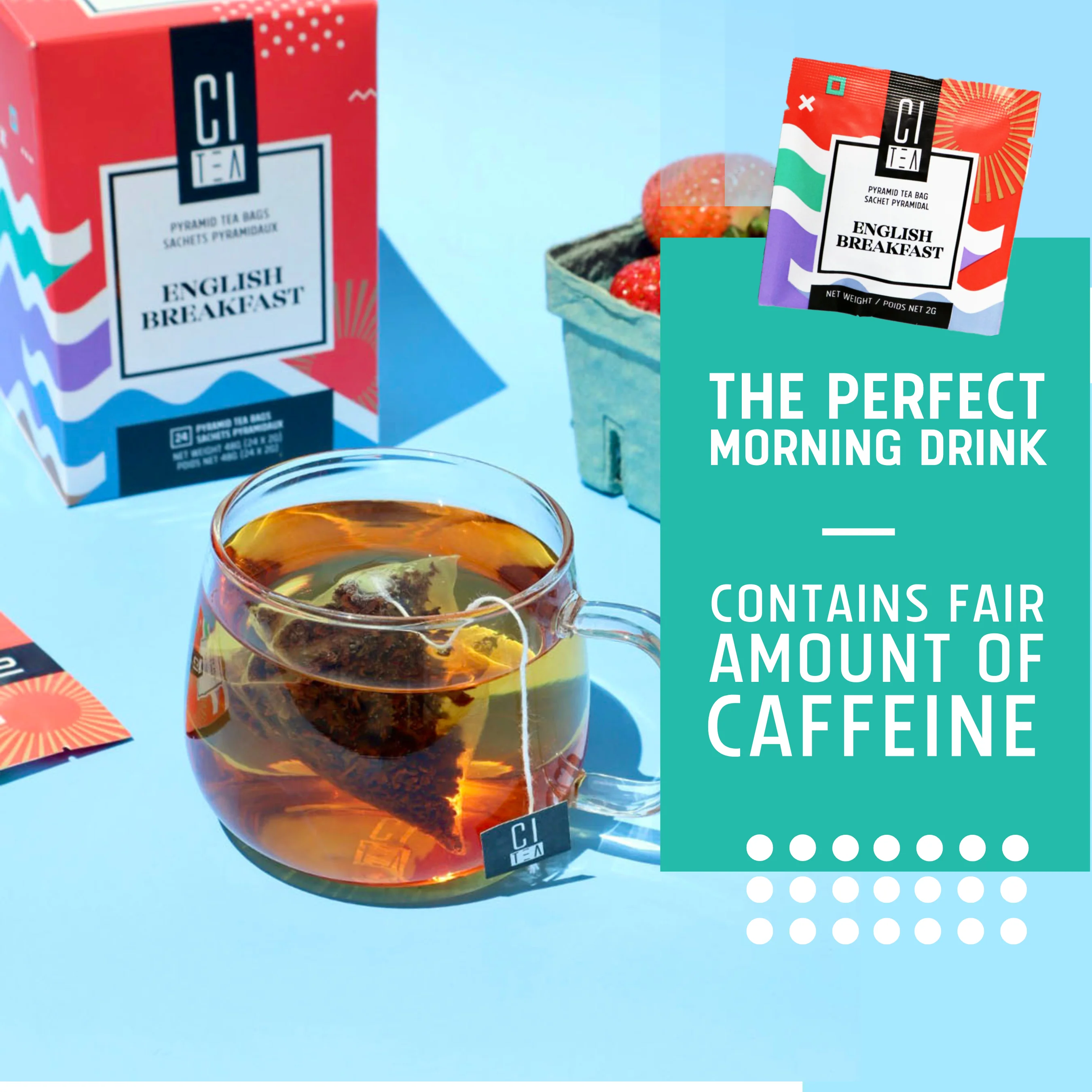 English Breakfast Tea - 24 Pyramid Tea Bags - Image 3