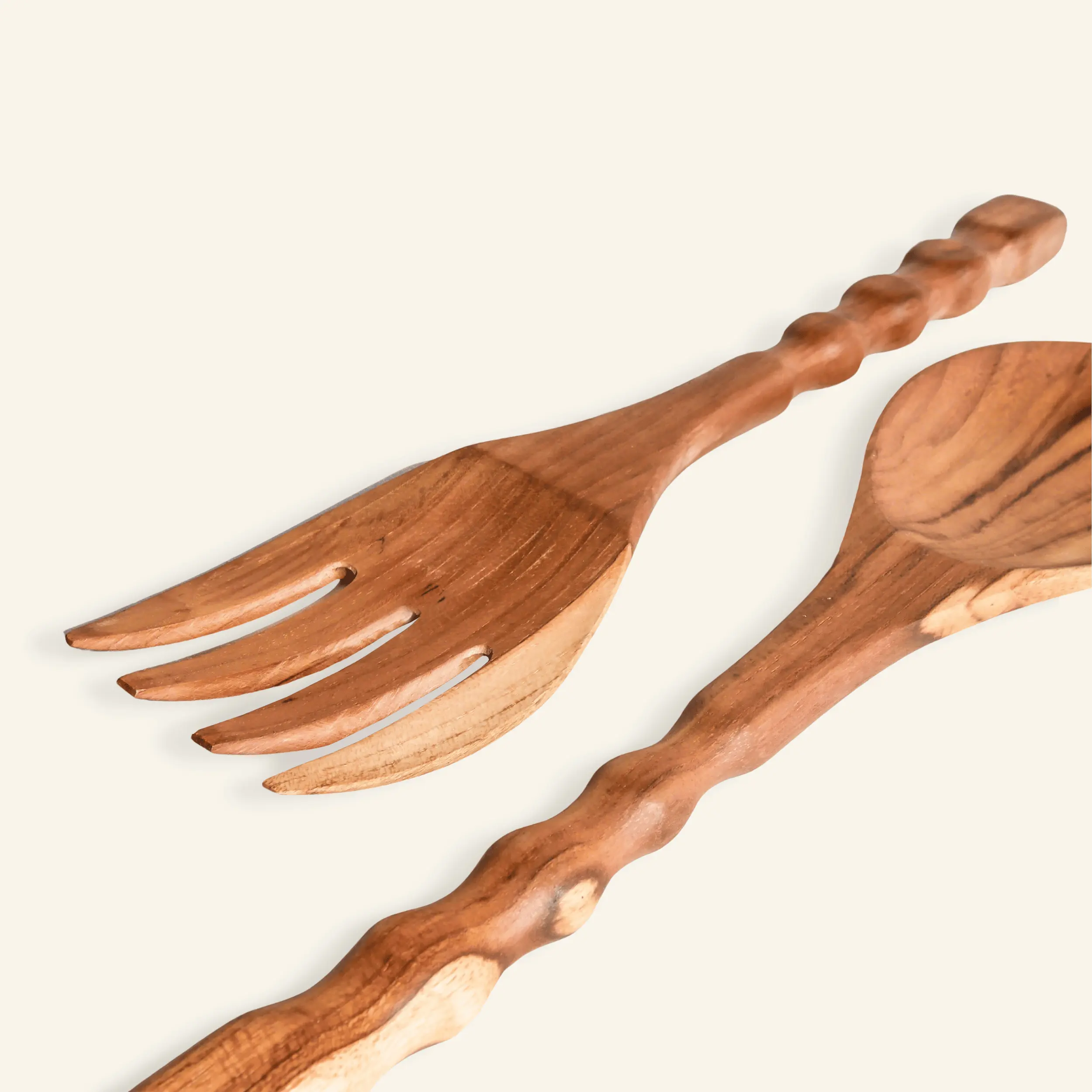Ensemble fourchette et cuillère en bois - Image 3