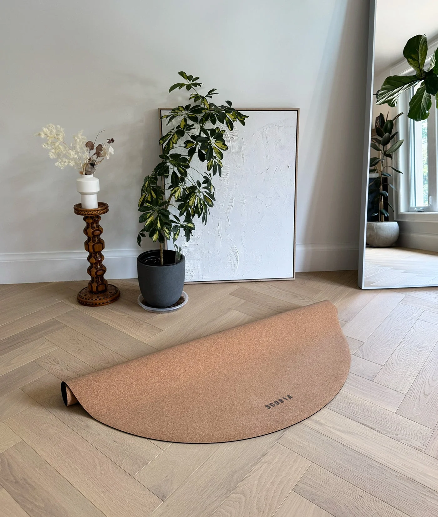 Essential Round Cork Yoga Mat | Multi-use | 53" dia - Image 8