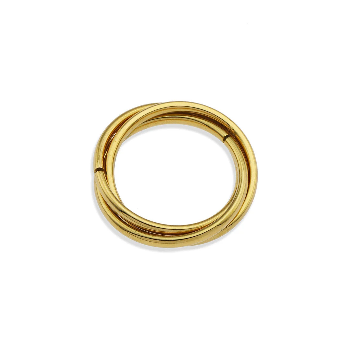 ESTELLA: Triple Banded Interconnected Stack Ring in Gold - Image 4