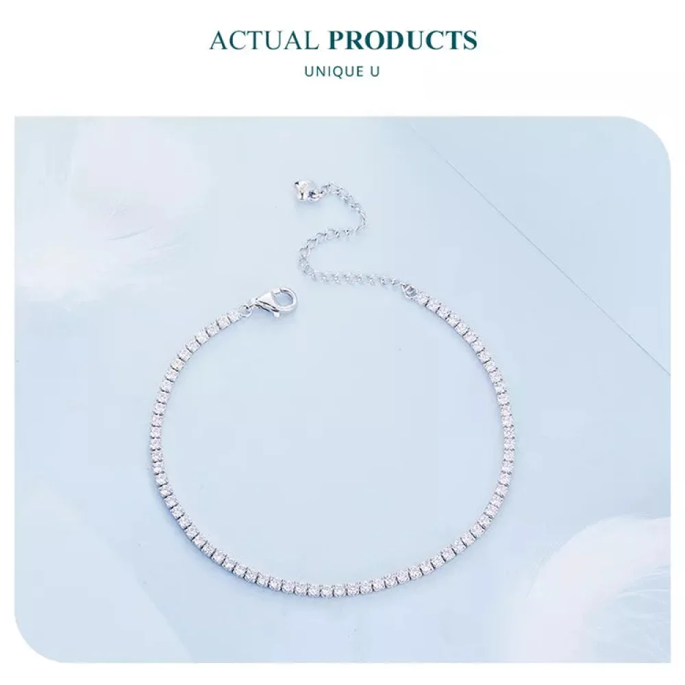 925 Sterling Silver CZ Tennis Bracelet - Image 18
