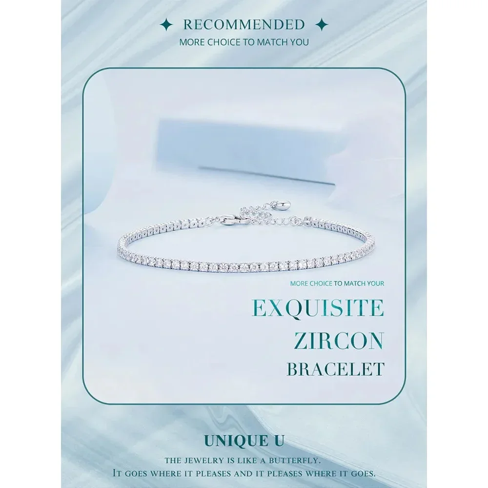 925 Sterling Silver CZ Tennis Bracelet - Image 26