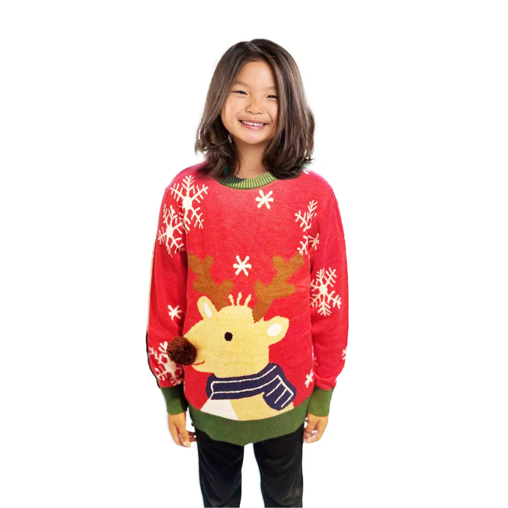 Family Bundle - Reindeer Sweater With a Pompom - Image 5