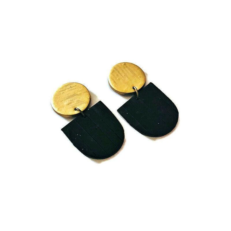 Fan Shaped Statement Earrings, Post or Clip On – "Emily" - Image 6
