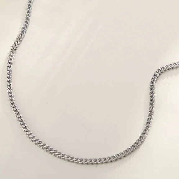 FARAH 28": Cuban Link Silver Chain Necklace - Image 3