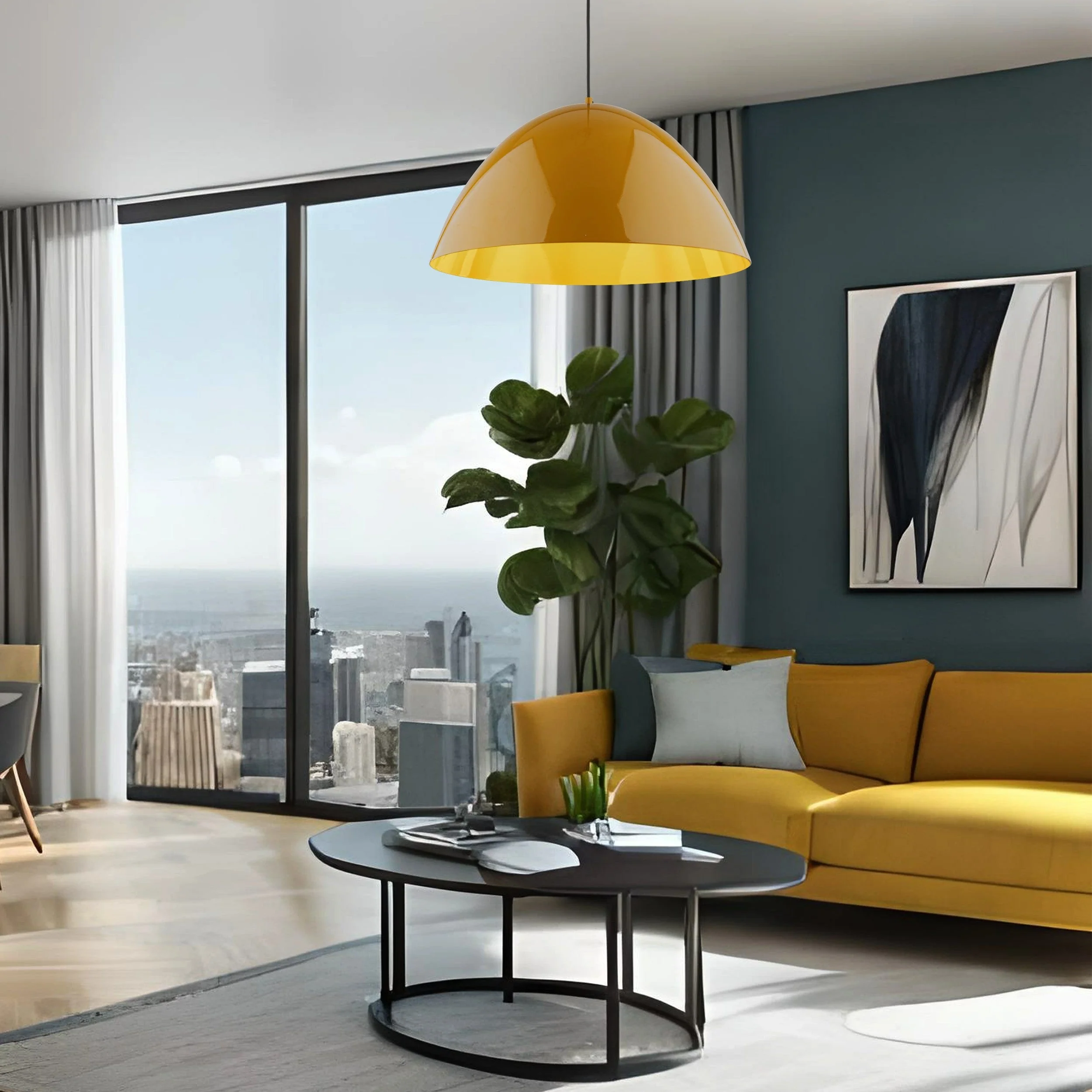 FARO Large Dome Pendant Light for Kitchen Island & Dining Table - Image 12