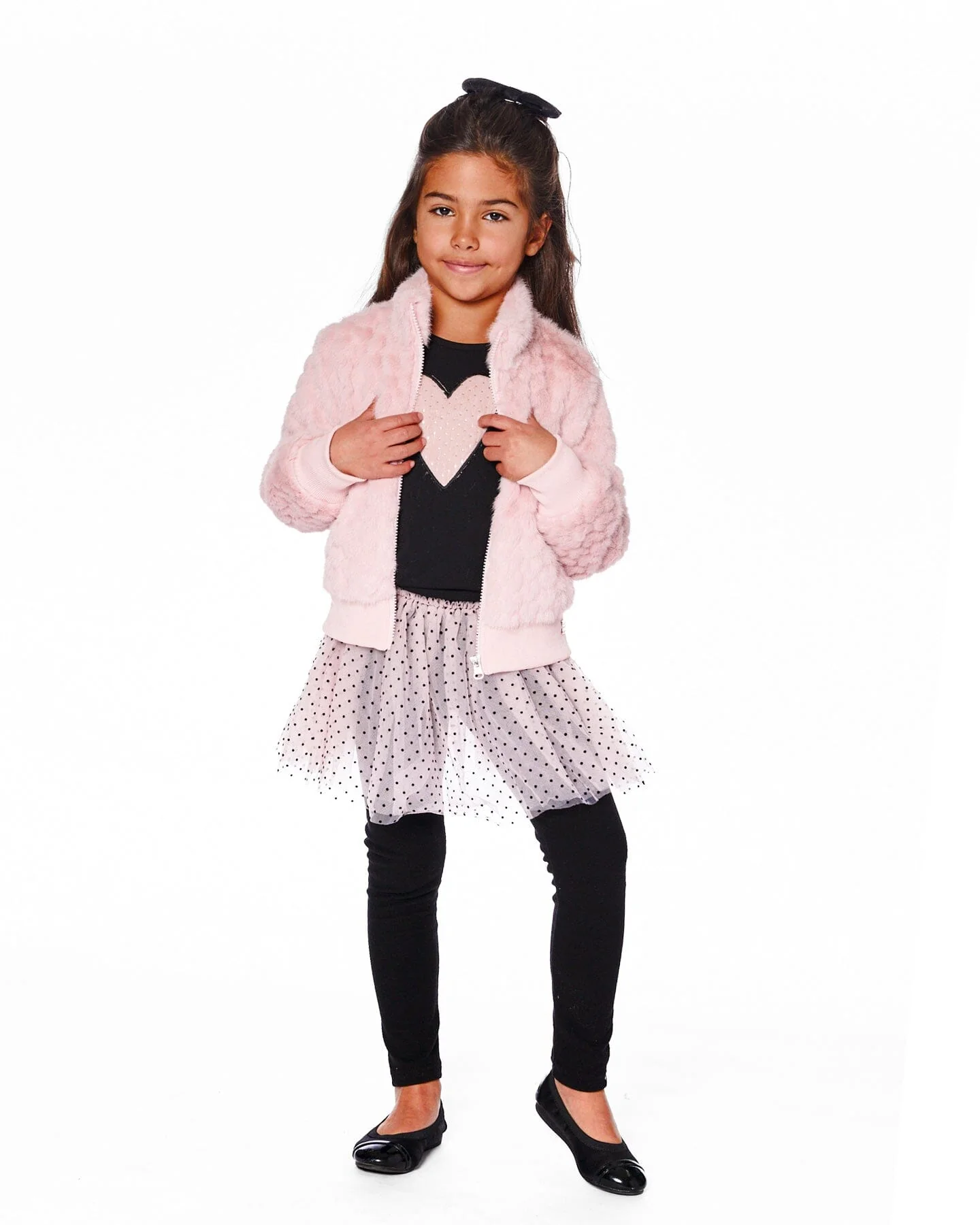 Faux Fur Jacquard Jacket Dusty Pink - Image 2