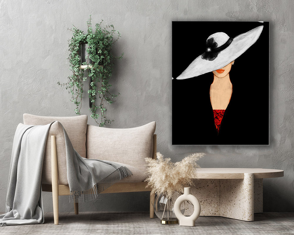 Fine Art- Canvas Print The hat-Wall art - Image 3