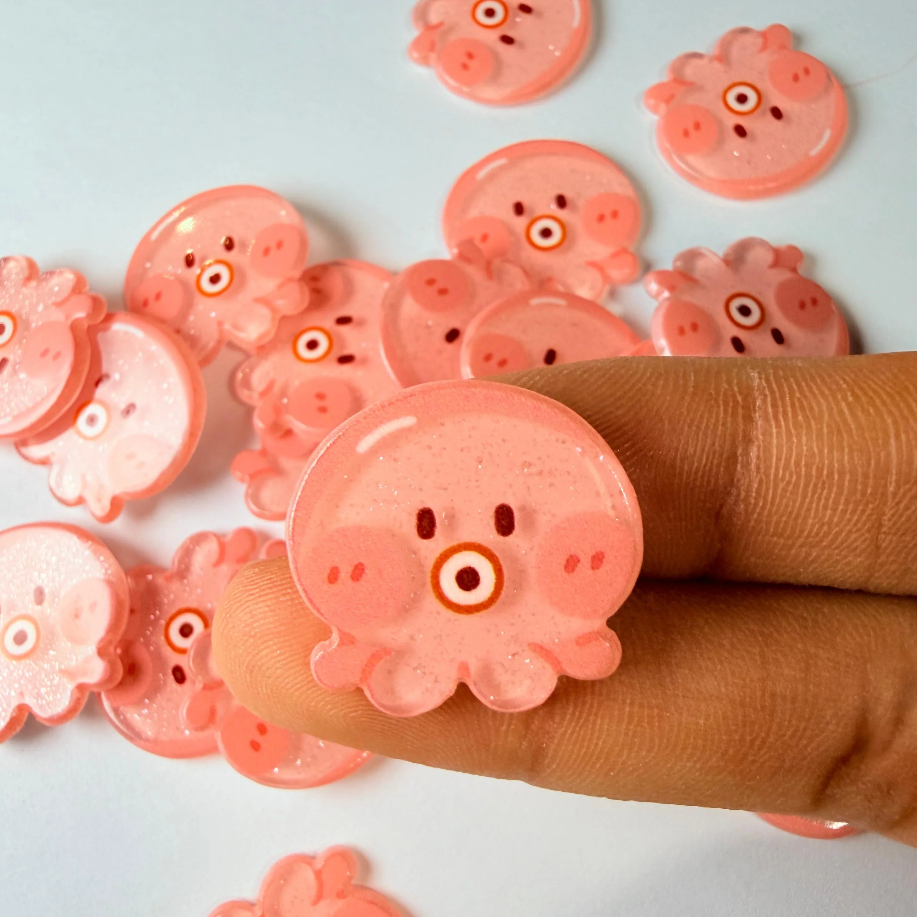 Flat Octopus Charms for DIY Crafts - Image 3