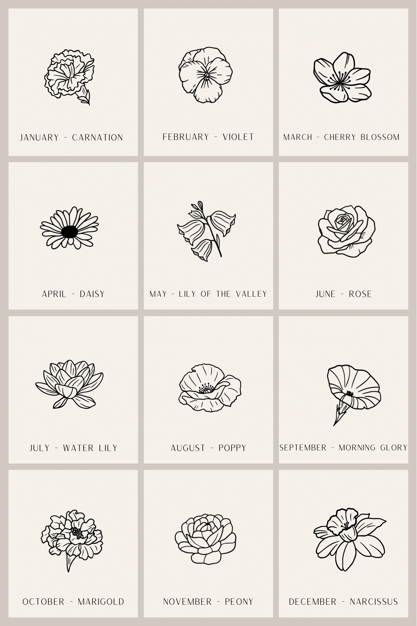 Floral Birth Month Necklaces - Image 3