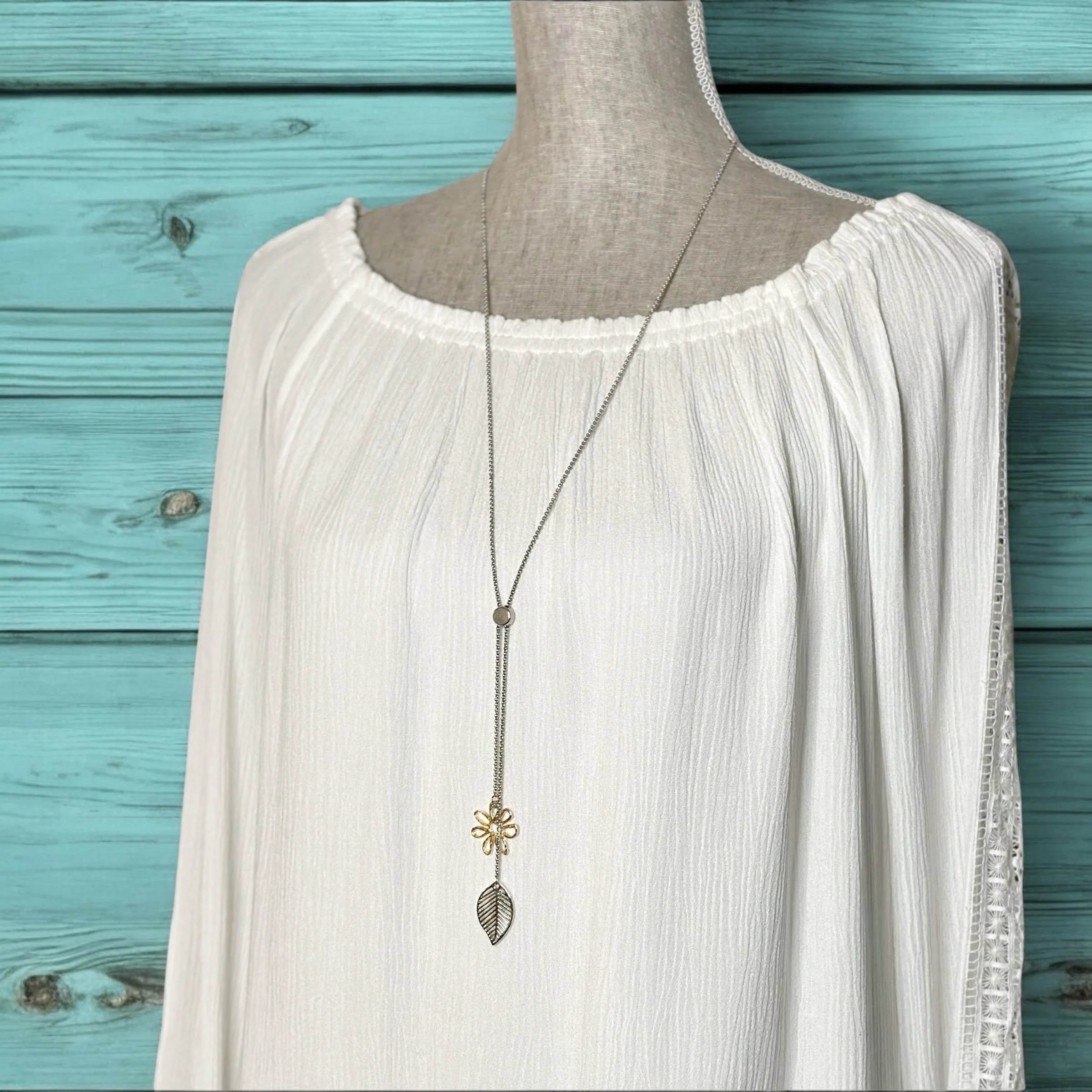 Flower & Leaf Necklace
