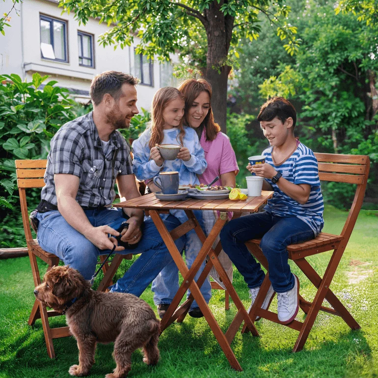 Foldable Bistro Table and Chairs Set - Image 9