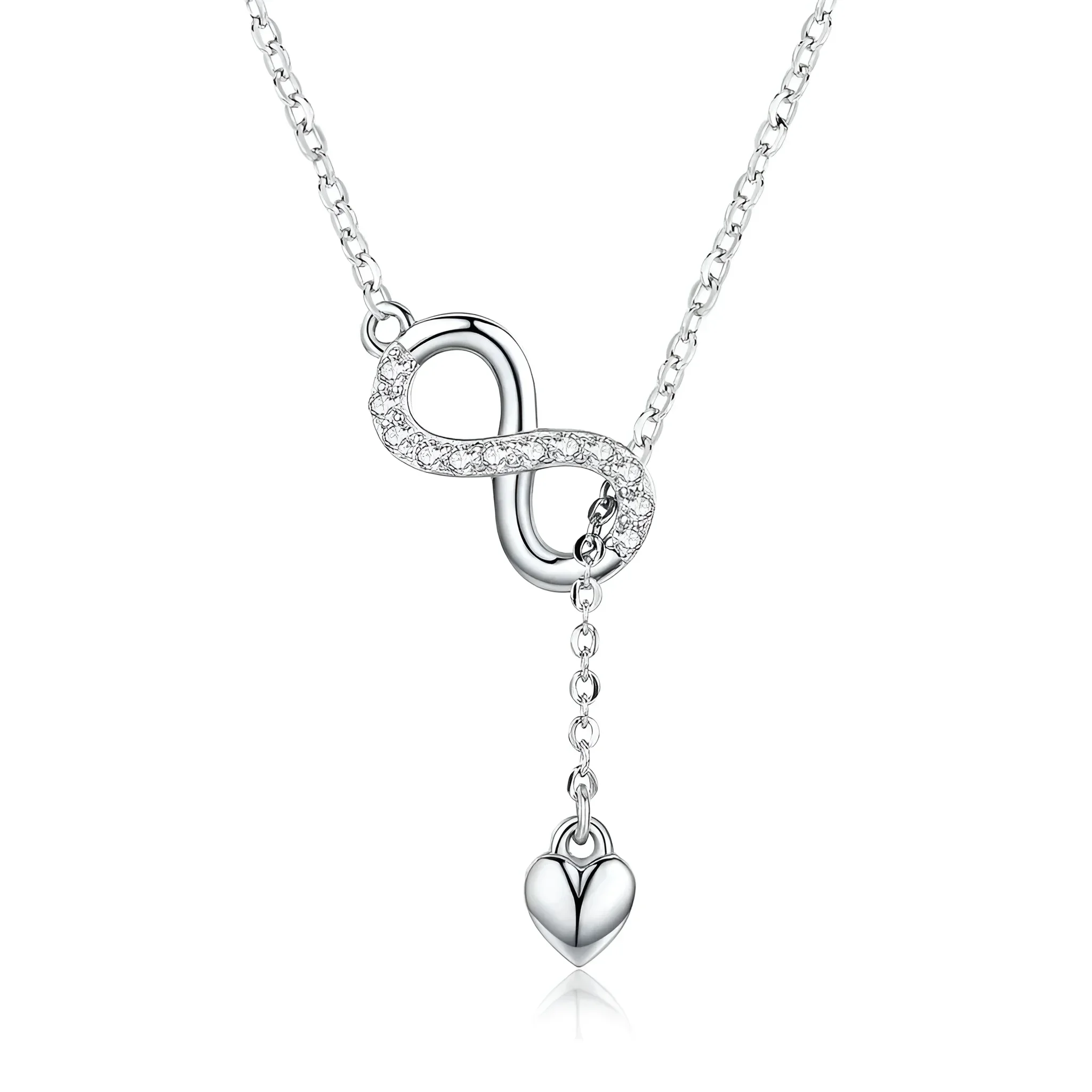 Forever Love: Delicate Infinity Necklace In Sterling Silver - Image 3