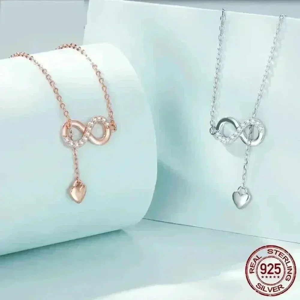Forever Love: Delicate Infinity Necklace In Sterling Silver - Image 5