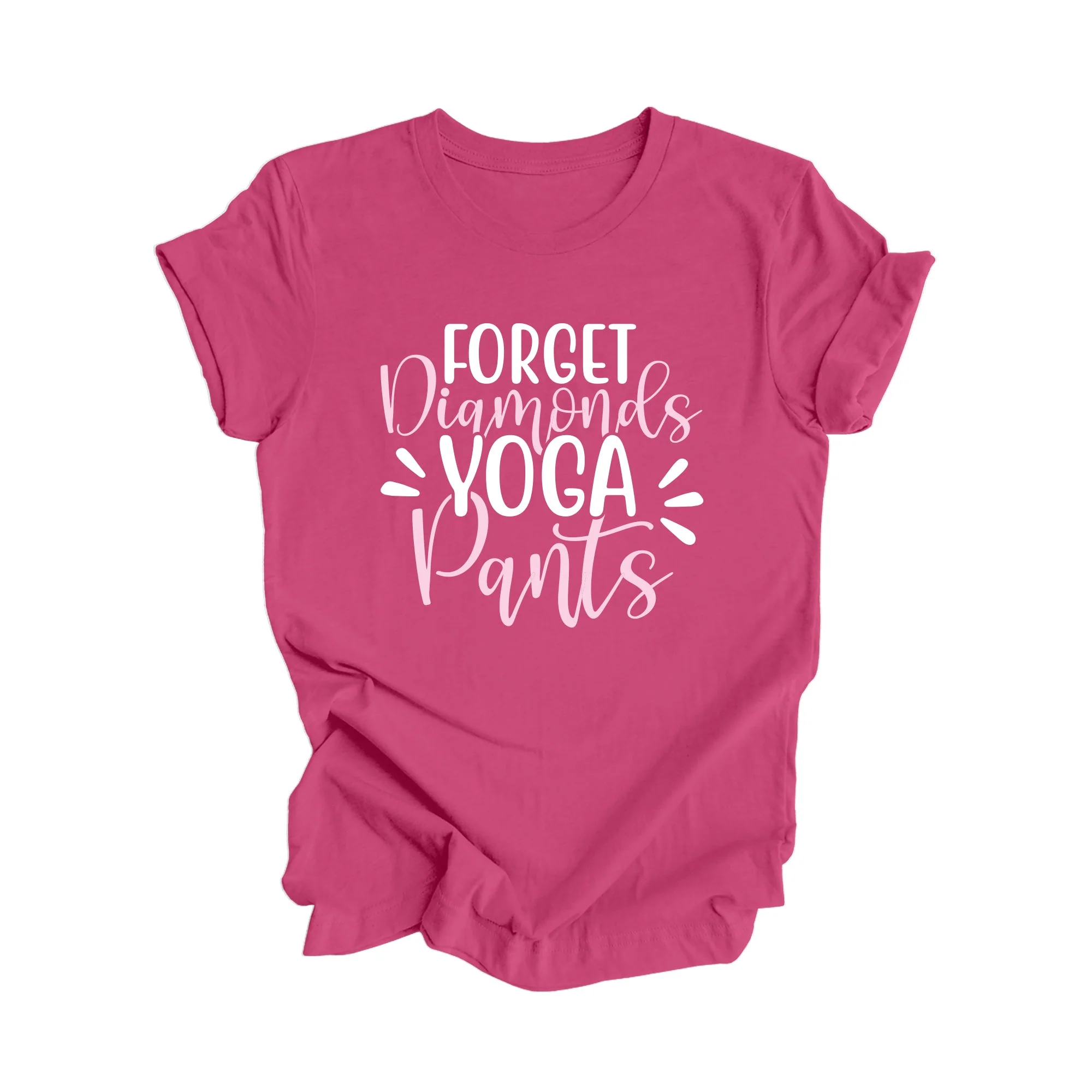 Forget Diamonds Yoga Pants - Yoga Gift, Meditation Shirt, Yoga T-shirt, Yoga Lover Gift, Yoga Teacher Shirt, Wellness Shirt, Self Care Shirt - Inspired X - Image 4