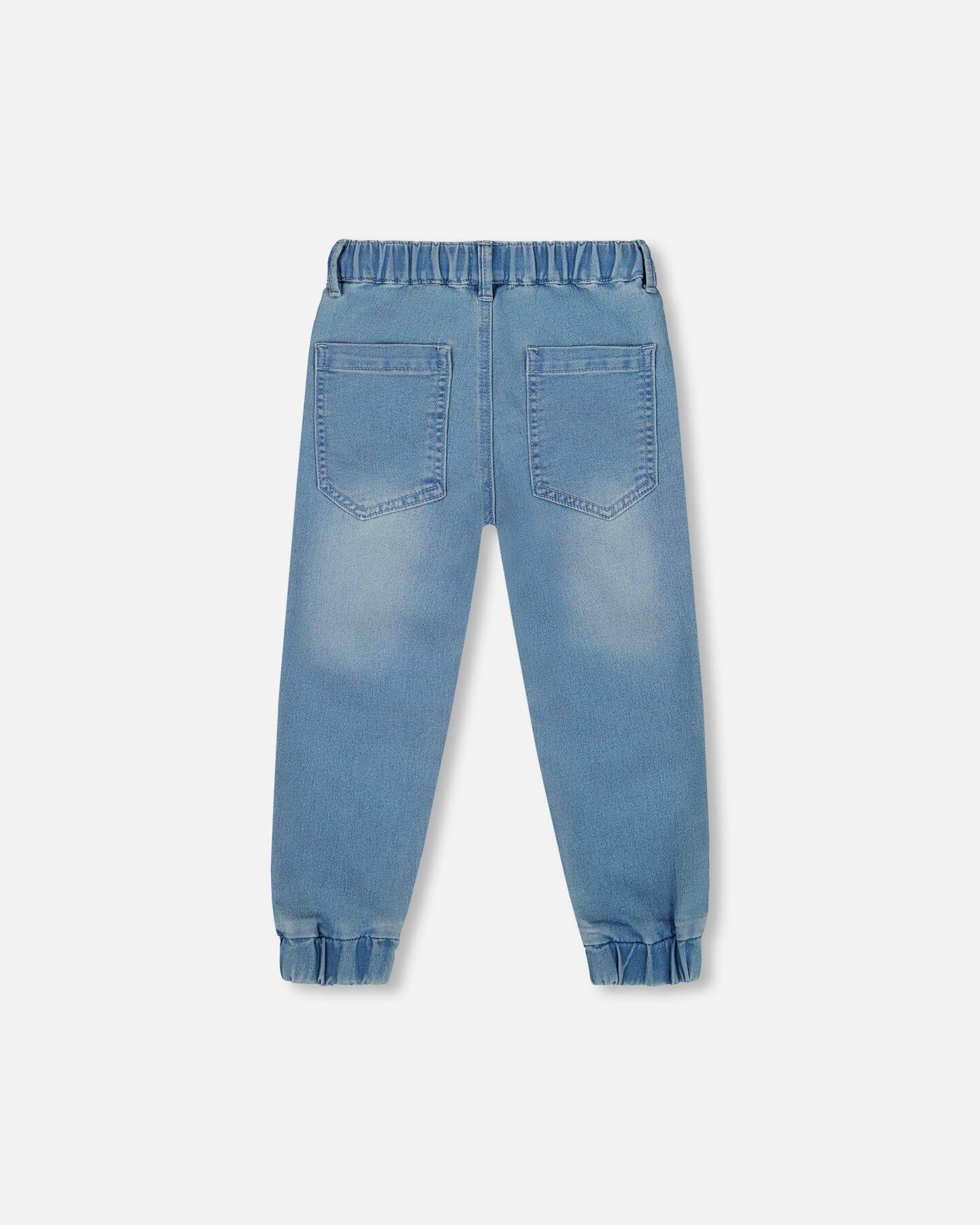 French Terry Jogger Pants Light Blue Denim - Image 4