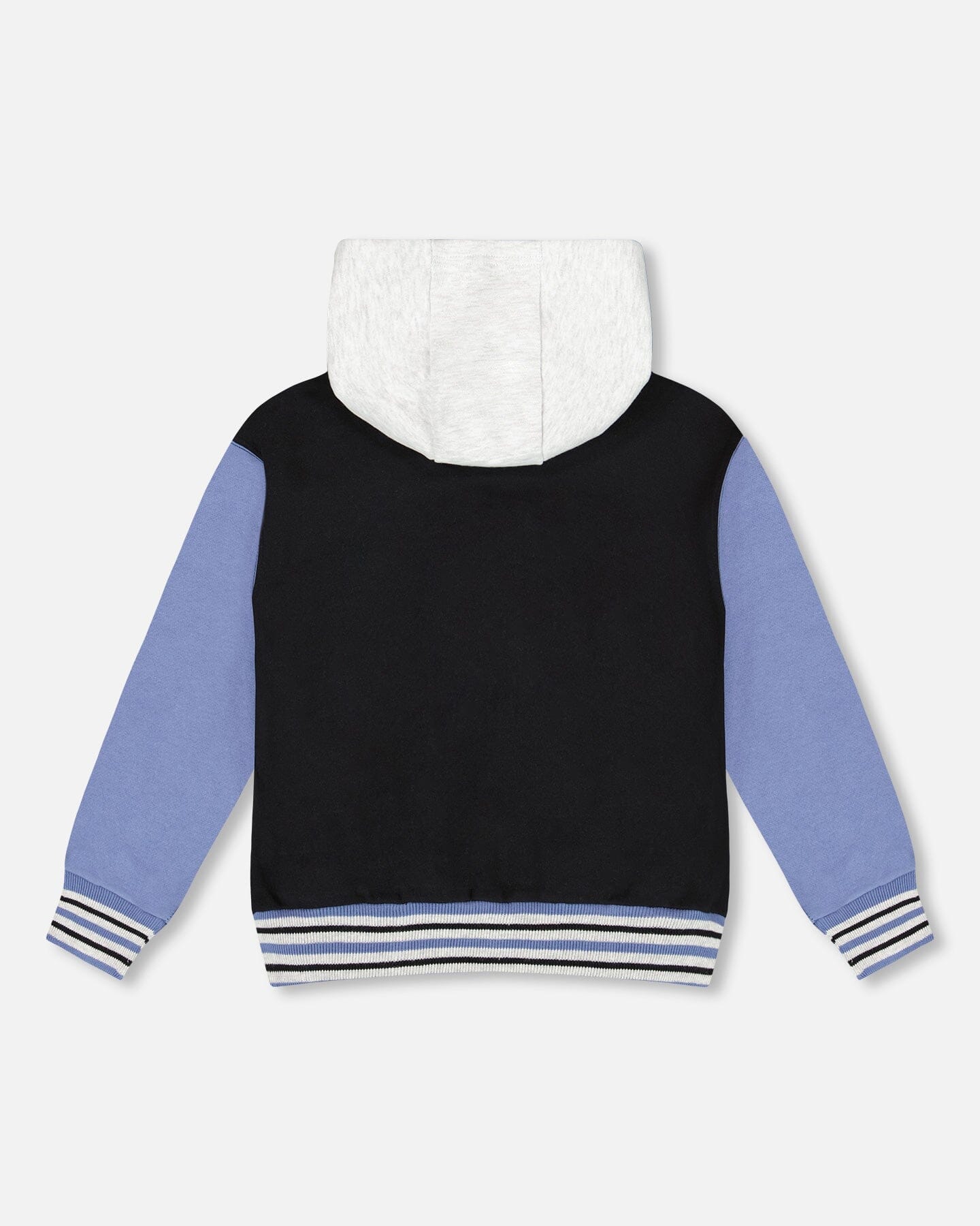 Full Zip Hooded Fleece Jacket Black - Image 4