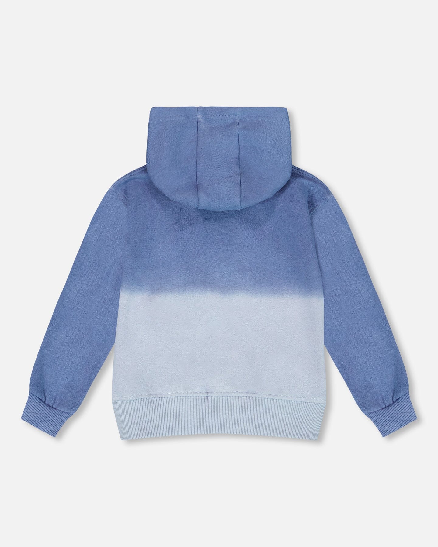 Full Zip Hooded Fleece Jacket Blue - Image 2