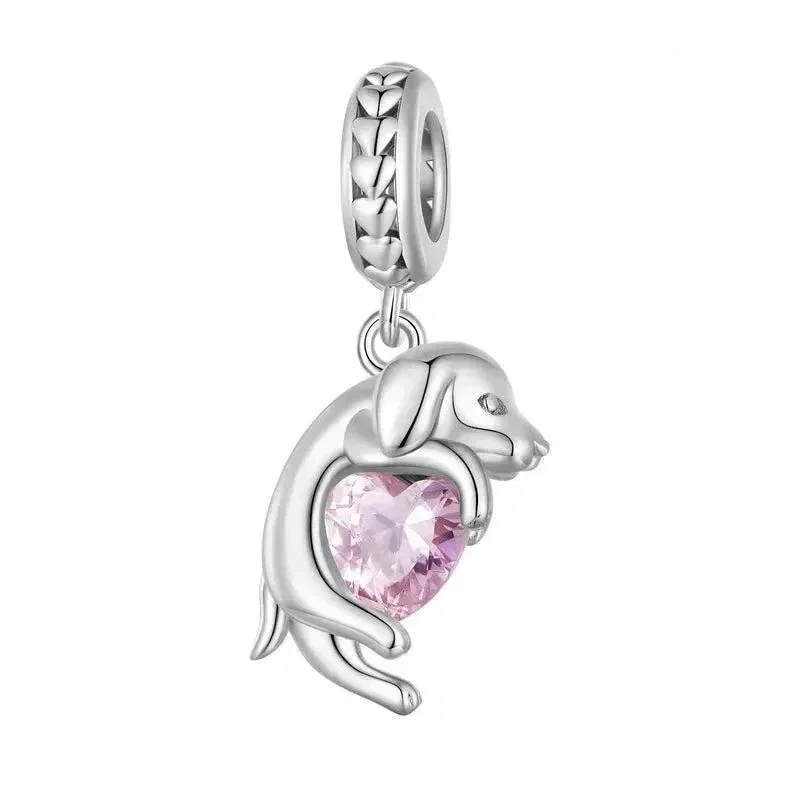 Genuine 925 Sterling Silver Pet Dog Charm For Bracelet - Poodle Dachshund Pendant - Image 10