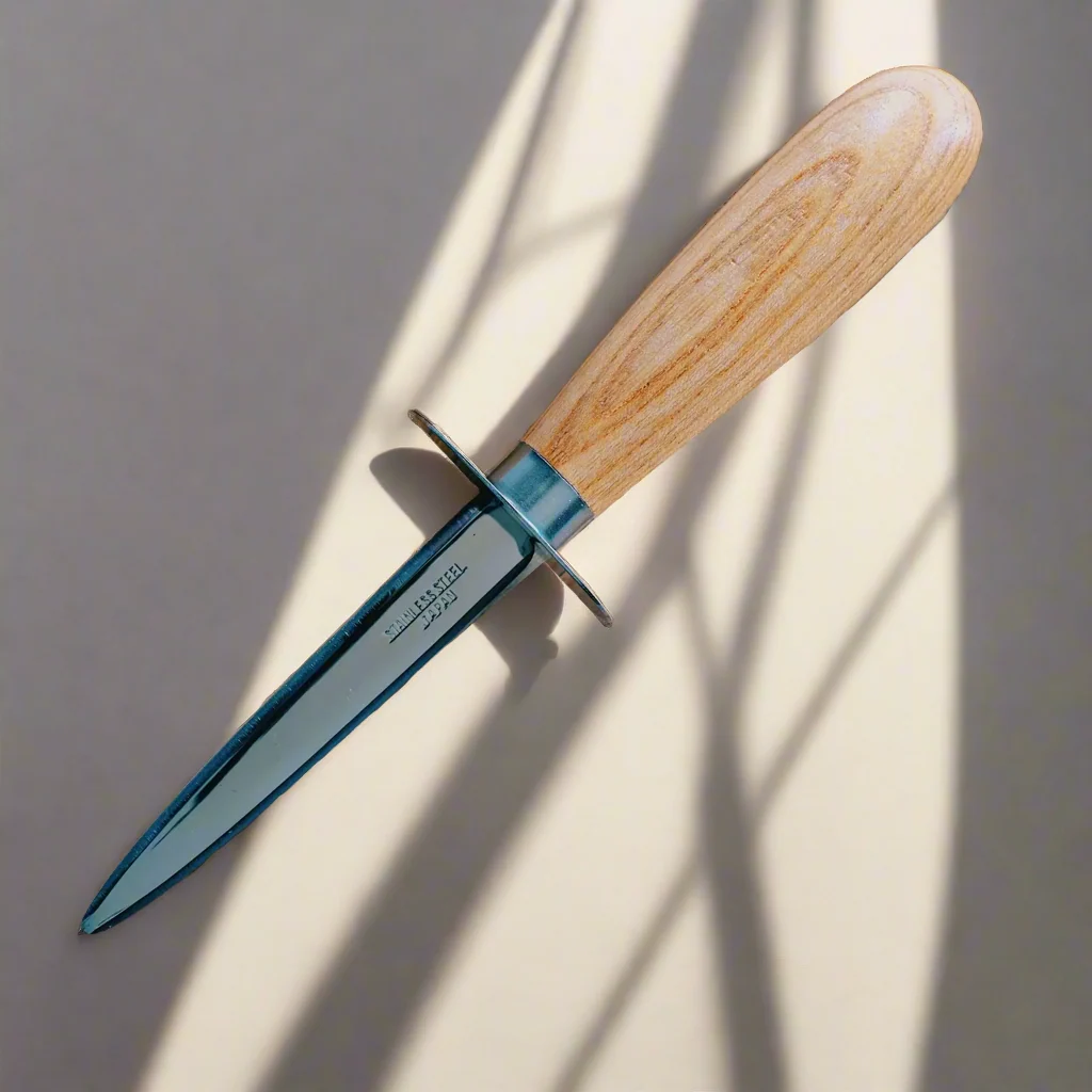 Ginza Steel | Oyster Knife Stainless Steel Wood handle 205mm - Image 2