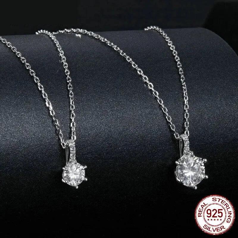 Glamorous Gem 1ct Moissanite Sterling Silver Pendant Necklace - Image 5