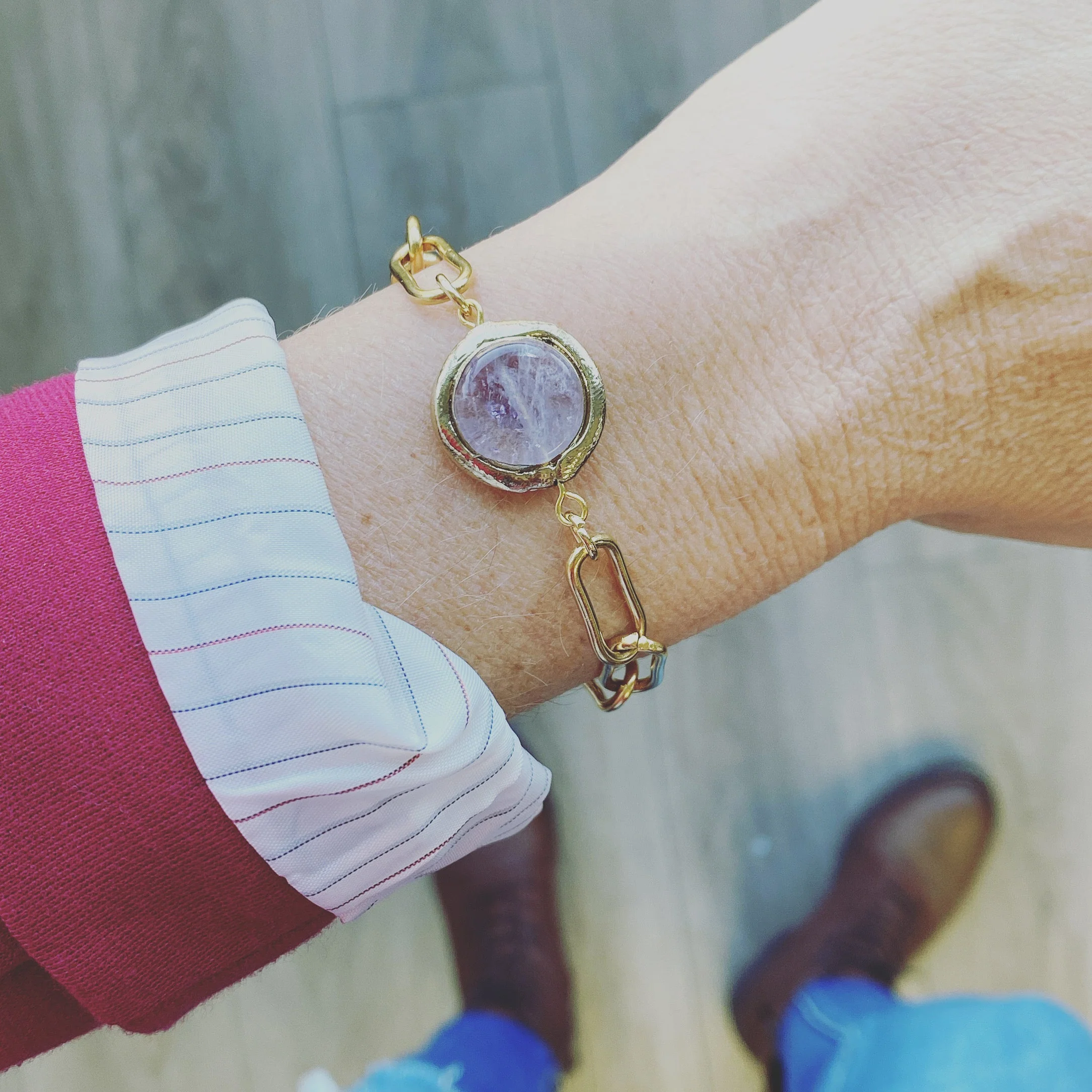 Gold Amethyst Bracelet - Image 2