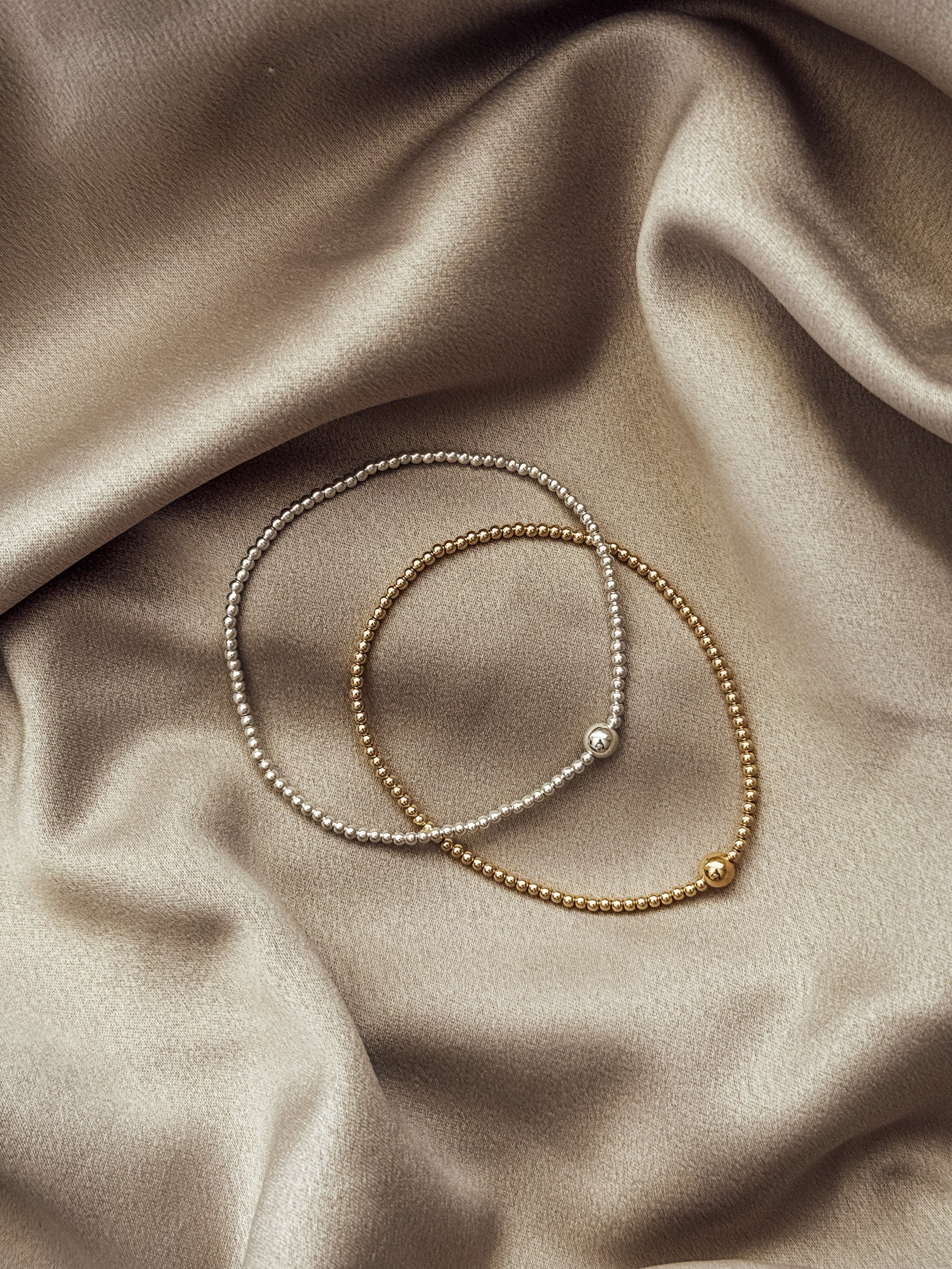 Gold Filled Dainty Stretch Bracelet - Image 8