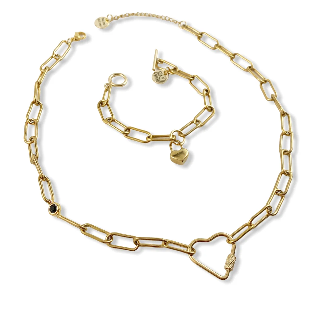 Gold Heart Necklace - Image 3