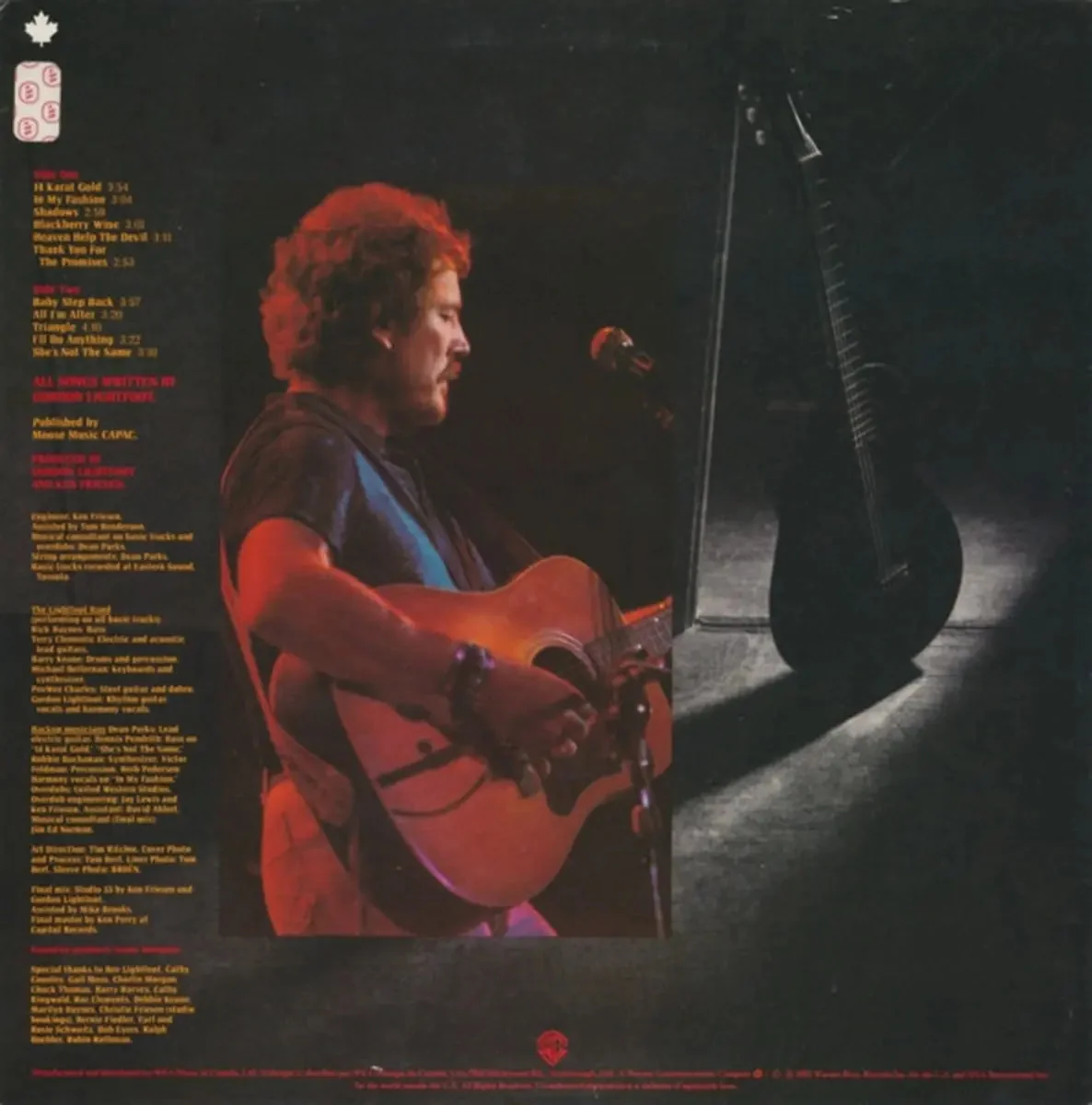Gordon Lightfoot – Shadows - 1982 Original - Image 2