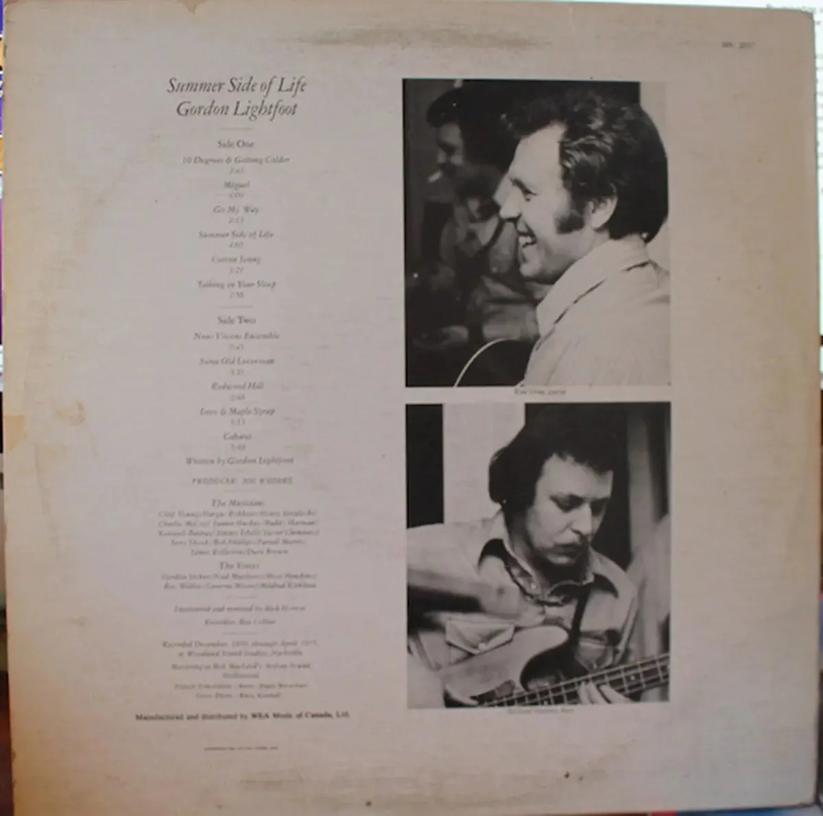 Gordon Lightfoot – Summer Side Of Life - 1972 Original - Image 2