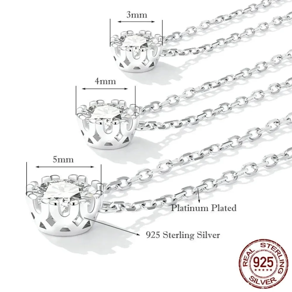 Gorgeous Shiny Choker - 925 Sterling Silver Geometric Cut Zircon Pendant Necklace - Image 7