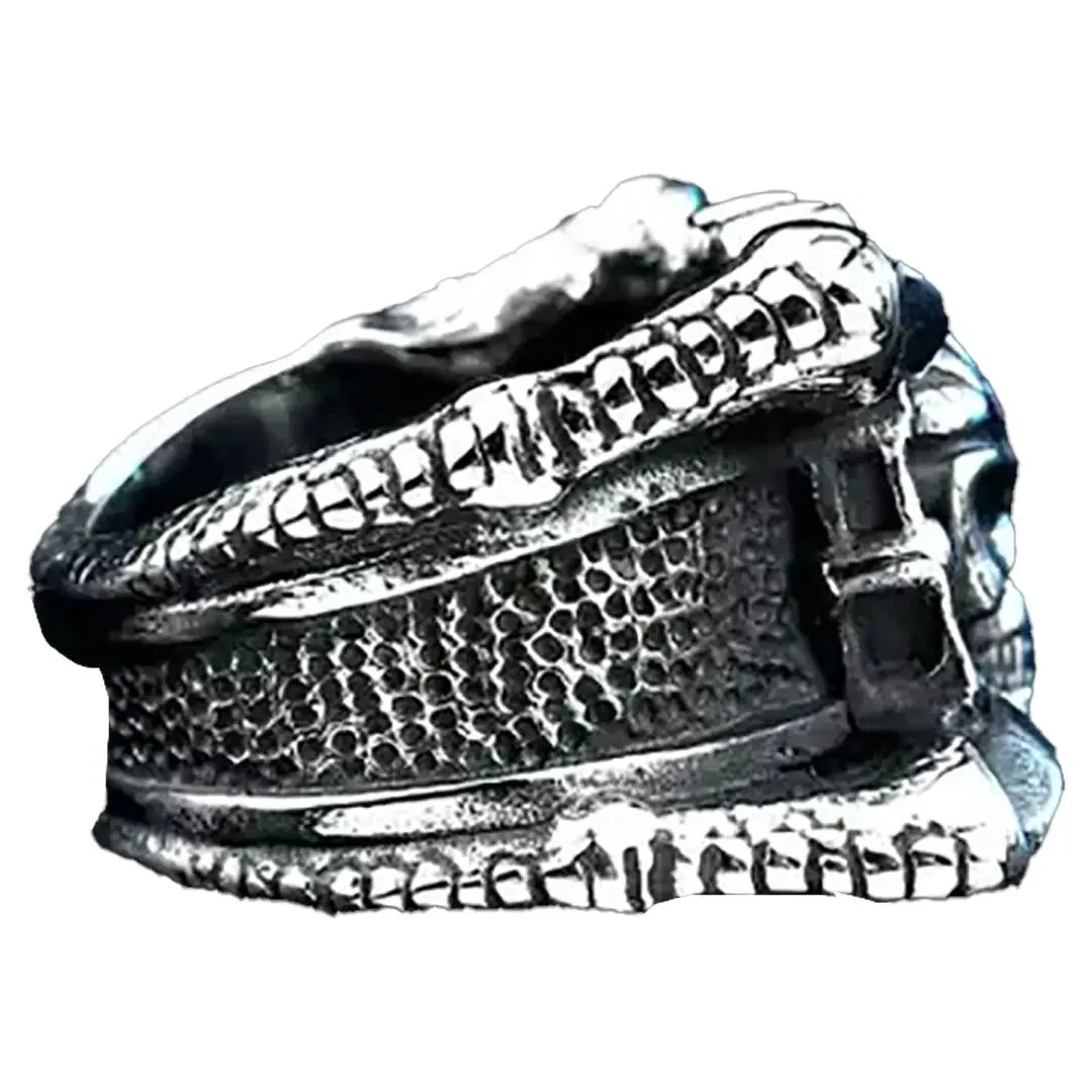GoSteel Men's Bike Chain & Skull Ring - Image 4