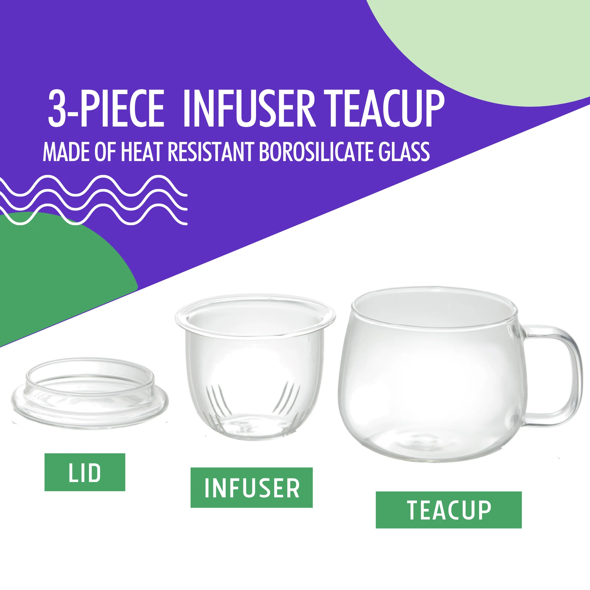 Green Loose Tea & Infusion Teacup Gift Set - Image 3