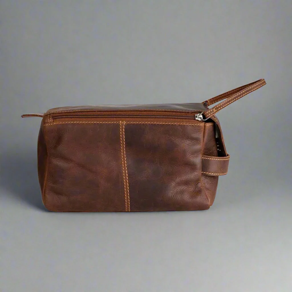 Greenwood Leather Darwin Travel Wash Bag - Image 8
